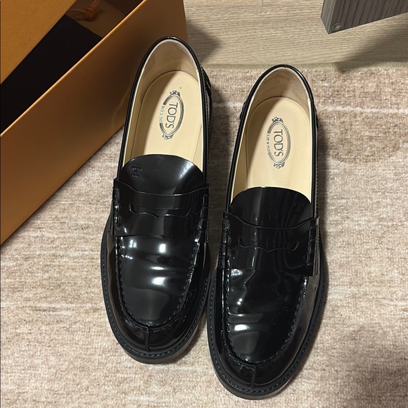 Tod's Black Loafers